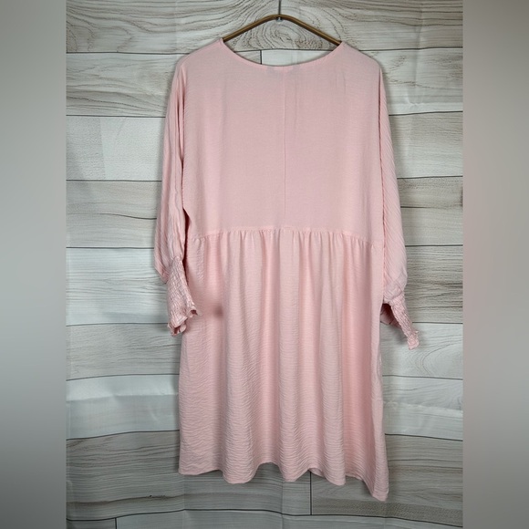 - Dokotoo Adorable Pink Women's Dress. Long Sleeves- Cinched at the Wrist.… - Picture 2 of 9
